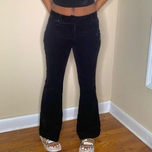 Black Velvet Bootcut Flare Pants